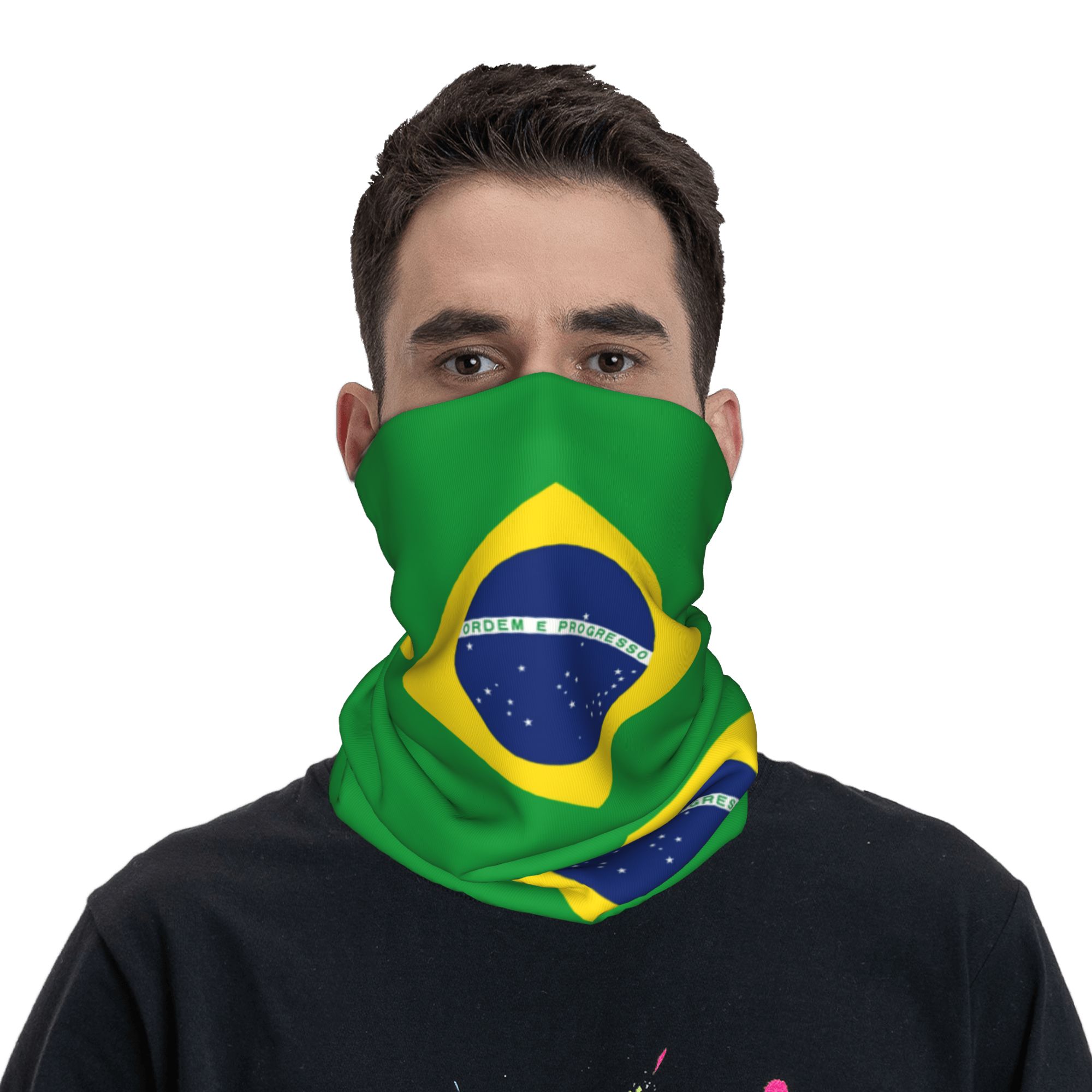 Custom Brazil Flag Bandana Nec - đánh giá và giá Neck Gaiter Face Cover