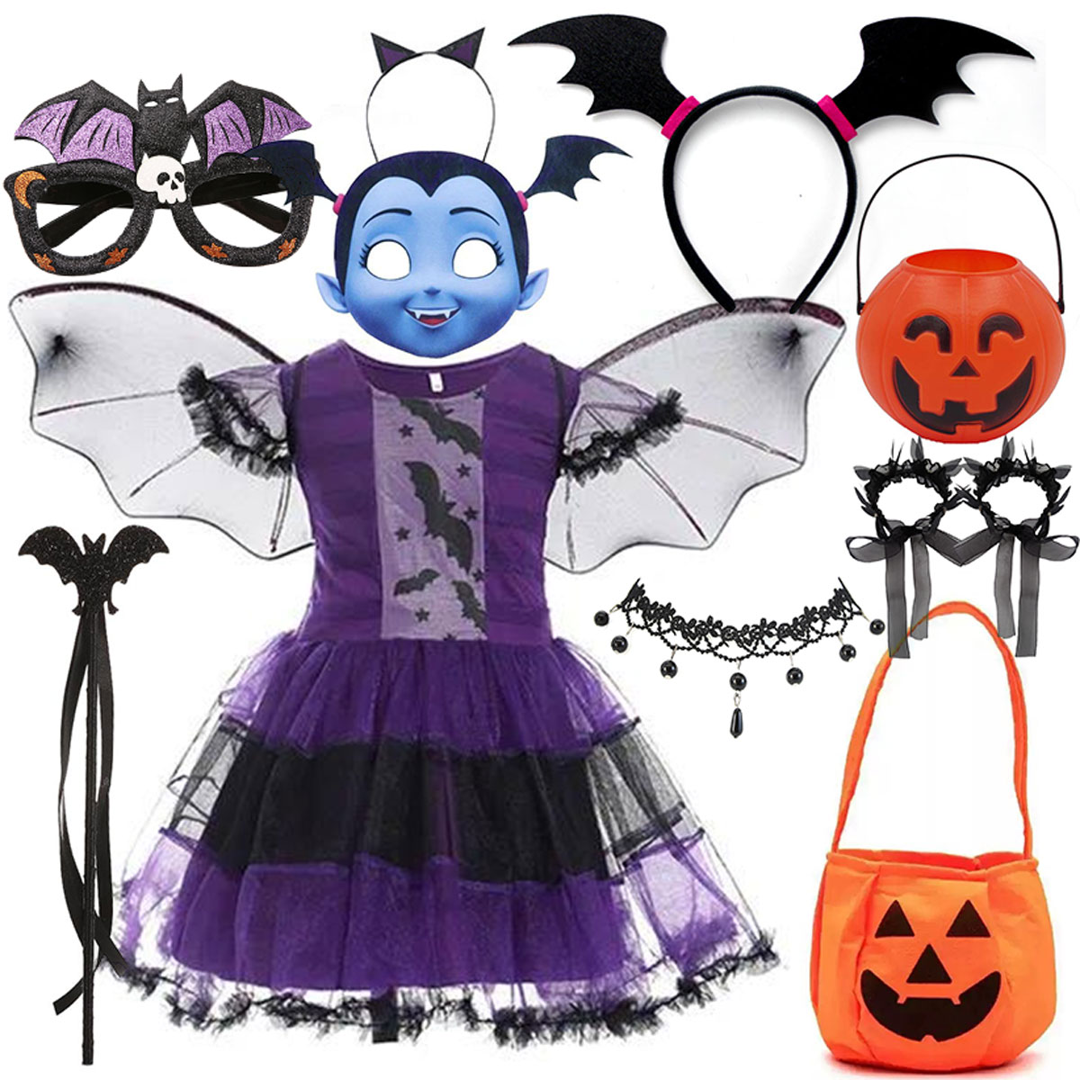 Girls Halloween Vampire Bat Co - đánh giá và giá Kids Face Mask