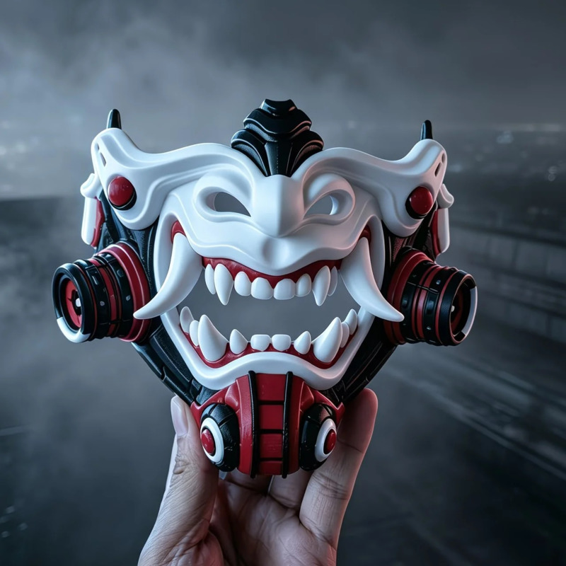 New Generic Cyberpunk Oni Demo - đánh giá và giá Black Face Mask Pack