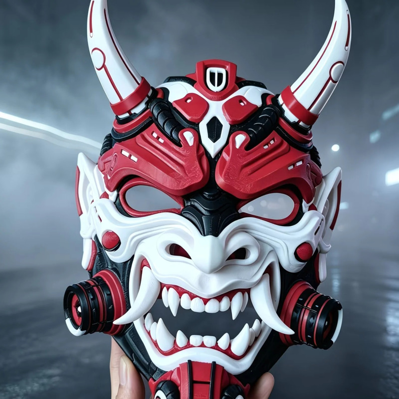 New Generic Cyberpunk Oni Demo - đánh giá và giá Black Face Mask Pack